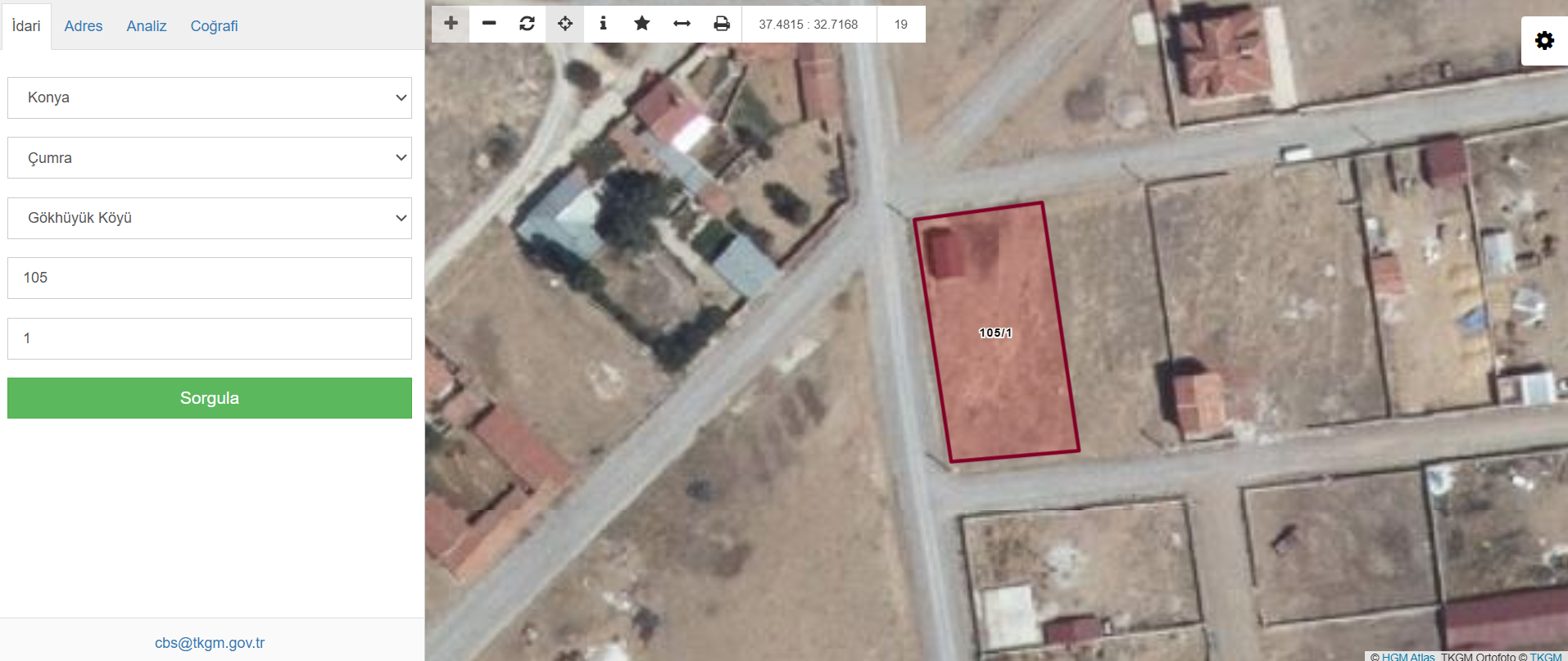 GÖKHÜYÜK' te yatırımlık satılık arsa.