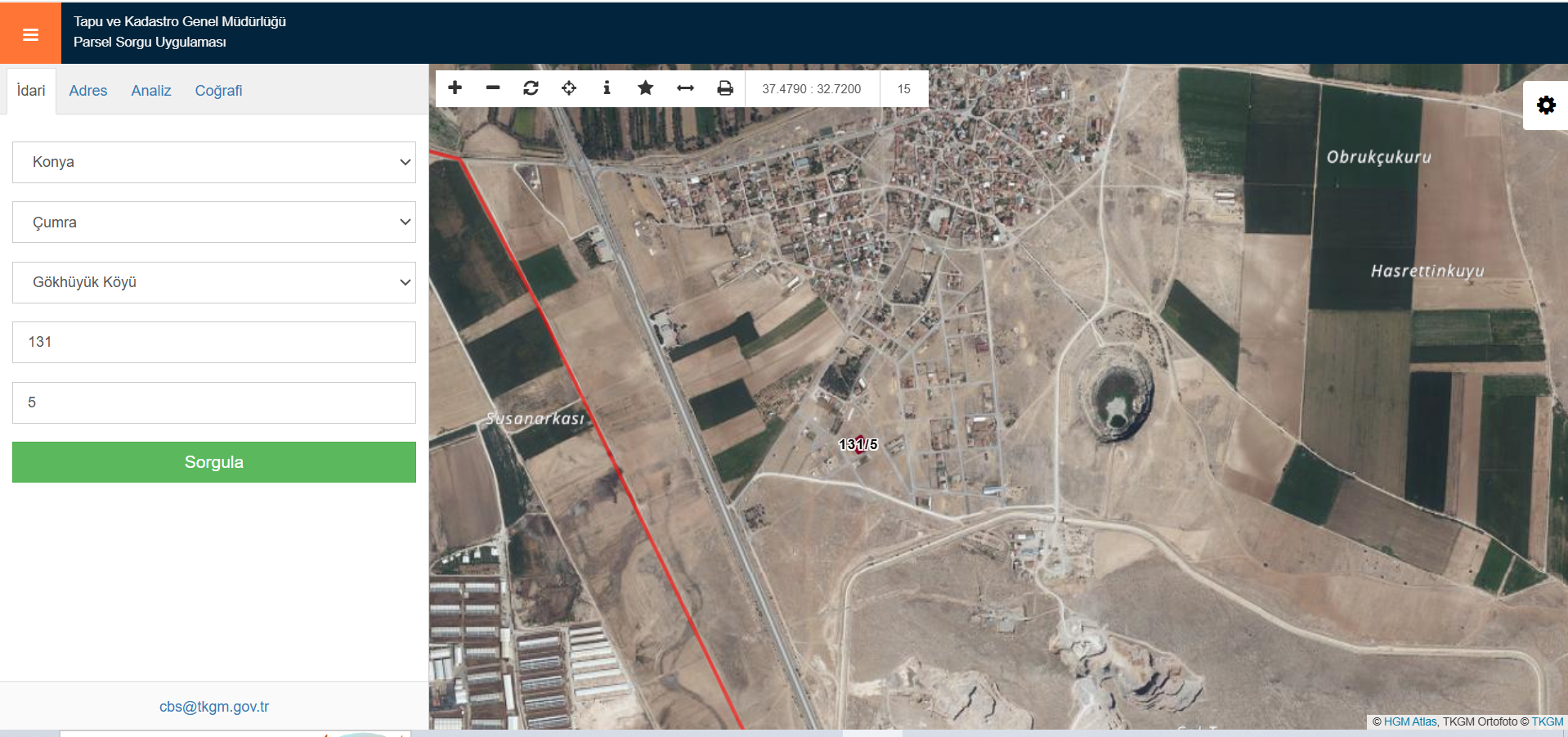 GÖKHÜYÜK' te yatırımlık satılık arsa.